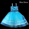Vibrant blue princess tutu dress for girls performance and costume parties. - One Size / Dresses / Blue