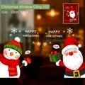 Festive Christmas window static cling stickers with Santa and Snowman, 33x48cm - Christmas Window Sticker 103 (33x48cm)