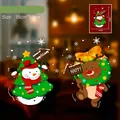 Vetrofanie statiche di Natale con pupazzo di neve e renna per decoro - Adesivo per finestre di Natale 104 (35x50cm)