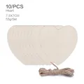 Juego de 10 rodajas de madera en forma de corazón para adornos de Navidad y manualidades - Corazón / 10 Piezas