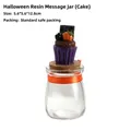 Vasetto in vetro Halloween resina cupcake zucca e tomba RIP decoro 5,6 x 12,8cm - Torta / 5.6x5.6x12.8cm