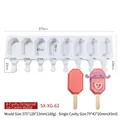 Stampo per ghiaccioli ottagonale in silicone a 8 cavità con dimensioni per il fai da te - Stampo Ottagonale a 8 Cavità (SX-XG-62)