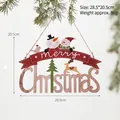 Weihnachts-Hängeschild aus Holz mit Schneemann- und Rentier-Motiv - Schneemann Englisch Hohl Anhänger (HF-19C013)
