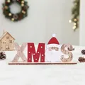 Handgemachte XMAS Weihnachtsmann Tischdekoration aus Holz für die Weihnachtszeit - XMAS Weihnachtsmann Englisch Deko (HG18-501)