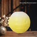 30cm yellow and white gradient macaron paper lantern for Chinese New Year decor - 30cm Size / Yellow