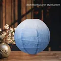 Traditional 30cm blue macaron style gradient paper lantern for festive decoration - 30cm Size / Blue