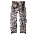 Men's outdoor digital camouflage cargo pants featuring multi-pockets and olive green belt - 30/M / Bottoms / US Camouflage (3357)