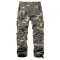 Loose fit men's camouflage cargo pants with multiple pockets for outdoor work wear - 30/M / Bottoms / C34 Vintage Camouflage (3357)