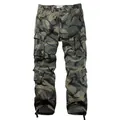 Rugged men's woodland camouflage cargo pants featuring multi-pocket outdoor utility design - 29/S / Bottoms / A Camouflage (3357)