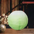 Decorative 30cm light green macaron-colored round paper lantern for festive party ambiance - 30cm Size / Green