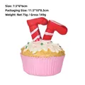 Decorazione natalizia festiva in resina a forma di cupcake con gambe di Babbo Natale - Gambe di Natale Cupcake (SYWA223)
