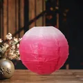 30cm rose red gradient macaron paper lantern for Chinese New Year festive hanging decoration - 30cm Size / Rose Red