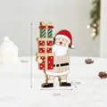 Handbemalte Weihnachtsmann-Holzfigur mit Geschenkkartons für die Weihnachtsdeko - Weihnachtsmann mit Geschenkkarton Ornament (HG18-510)