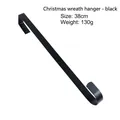 Gancho de metal negro para colgar coronas navideñas en la puerta, 38 cm, 130 g. - 38 cm / Negro