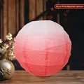 Decorative 35cm pink gradient macaron paper lantern for Chinese New Year festive ambiance - 35cm Size / Pink
