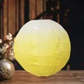 Handmade 35cm yellow macaron paper lantern for festive home and shop decoration - 35cm Size / Yellow