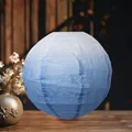 35cm blue gradient macaron style round paper lantern for festive atmosphere decor. - 35cm Size / Blue