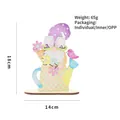 Easter gnome figurine in watering can wooden desktop ornament for home party decor - Shower Head