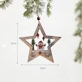 Hölzerner Stern-Weihnachtsschmuck mit Schneemann und Tannenbaum, 13x13cm Hängedekoration - Holz Stern Schneemann Anhänger (XY17-72587A)