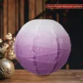 Large 35cm purple gradient macaron paper lantern for festive Chinese New Year atmosphere. - 35cm Size / Purple