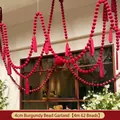 4cm burgundy velvet ball garland 4m length with 62 balls for festive decor - 4cm Ball String (4m 62 Balls) / Burgundy