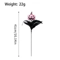 Halloween Deko-Stab mit rosa Kürbis und schwarzen Federn, Gesamthöhe beträgt 41 cm. - Kürbis-Stil (SYHY257) / 41cm / Rosa