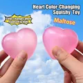 Jouet en forme de cœur à rebond lent avec fonction de changement de couleur - Forme de Cœur à Changement de Couleur