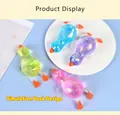 Set of colorful glittery duck-shaped squeeze toys for stress relief and fun - Duck / 1 Piece / Multicolor