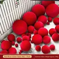 40cm large red velvet decorative ball for party and festival scene layout - 40CM / Red