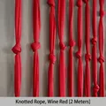 Wine red knotted fabric decoration rope for Chinese New Year scene layout, 2 meters - Knotted Rope / 2m / Burgundy