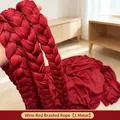Wine red braided velvet rope decoration for festive scene layout, 1 meter length - Braids / 1m / Burgundy