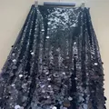 Elegante falda larga de lentejuelas verde oscuro de talle alto para fiestas y eventos - S / Bottoms / Negro