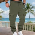 Herren-Jogginghose mit Fleecefutter, Cargotaschen und Kordelzug in stilvollem Olivgrün. - Armeegrün