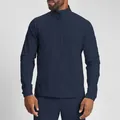 Eco-friendly recycled quick-dry water-resistant men's zip-up stand collar athletic jacket - S / Tops / Deep Sea Blue