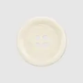 Premium cream-colored urea button with elegant marble texture for high-end clothing and workwear - 24L=15.0MM / 01# (Ivory White)