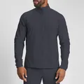 Men's recycled breathable quick-dry athletic zip-up jacket in charcoal grey finish - S / Tops / Dark Gray