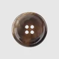 Premium brown marbled urea button with four holes for high-end clothing and workwear - 24L=15.0MM / 49# (Brown-grey)