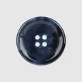 Premium navy blue marble textured urea button with a four-hole design for garments - 58# (Dark Blue)