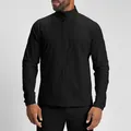 Men's black quick-dry water-repellent lightweight sports jacket with stand collar - Premium Black