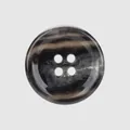 Premium urea button featuring a unique dark marble swirl pattern for high-end workwear jackets - 15.0mm / Dark Tortoiseshell