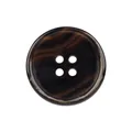 Premium dark brown tortoiseshell pattern four-hole urea button for high-end workwear - Dark Brown Marbled