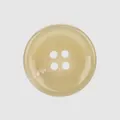 Premium Japanese imported urea garment button in cream beige with classic four-hole round design - 15.0mm / Creamy Beige Marbled