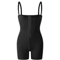 Zwart corrigerend bodysuit met hoge taille, buikcontrole en haak-en-oogsluiting - XS / Boven- En Onderstuk (817) / Zwart