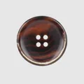 Premium brown tortoiseshell pattern urea button with a classic 4-hole design for clothing - 15mm (24L) / Brown Tiger Stripe (46#)