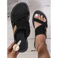 Atmungsaktive schwarze Mesh-Sandalen für Damen mit einer weichen und flexiblen Sohle - 36 / Schwarz