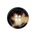 Marbled brown urea button for high-end clothing and workwear on white background - 13.0mm / Dark Coffee Marble