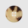 High-end urea button featuring a mottled brown and beige tortoiseshell texture for clothing - 15.0mm / Light Coffee Marble
