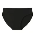 Seamless black ice silk breathable briefs for women, soft and quick-dry athletic wear - Black