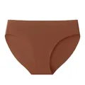 Seamless ice silk panties in brown color with laser-cut edges for daily comfort - S / Bottoms / Skin Brown
