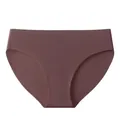 Breathable seamless ice silk sports panties for women, quick-dry yoga underwear in burgundy - S / Bottoms / Dark Brown
